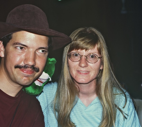 Isn't this the wrong side of the camera? Elvira and I... Photo: L. Bobke